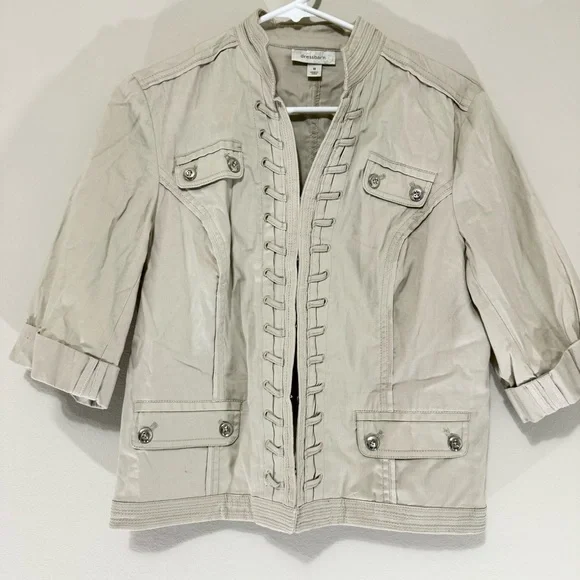 Dress Barn | Jackets & Coats | Dress Barn Creamebeige Cotton 34 Sleeves Military Jacket Size M | Poshmark Dress Barn | Jackets & Coats | Dress Barn Creamebeige Cotton 34 Sleeves Military Jacket Size M | Poshmark